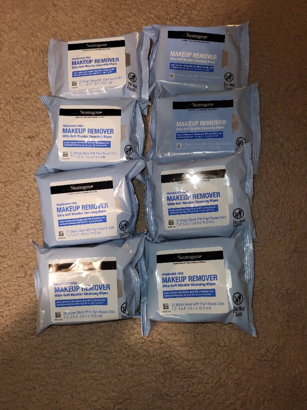 Neutrogena Makeup Remover Cleansing Wipes 8 Packs Total New Unopened